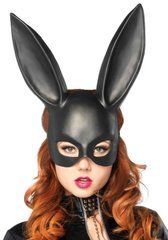 (SALE) Пластикова маска кролика Leg Avenue Masquerade Rabbit Mask, чорна, One Size, на резинці SO9090 фото