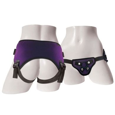 Трусы для страпона Sportsheets - Lush Strap On Purple, широкий бархатистый пояс, очень комфортные SO2173 фото