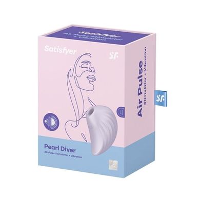 Вакуумный клиторальный стимулятор с вибрацией Satisfyer Pearl Diver Violet SO6078 фото