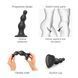 Насадка для страпона Strap-On-Me Dildo Plug Beads Black XXL SO8989 фото 2