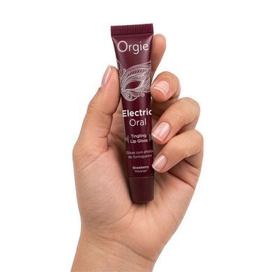 Виброблеск для губ Orgie Electric Oral Lips Gloss Strawberry 10 мл, с эффектом покалывания SX4815 фото