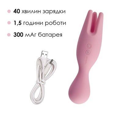 Подвійний вібратор для чутливих зон Svakom Nymph Pale Pink SO4850 фото