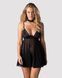 Бебі-дол Obsessive Donarella babydoll & thong, XL/2XL, мереживний ліф, чокер та стрінги в комплекті SX1139 фото 1