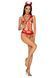 Эротический костюм чертика из стреп Obsessive Evilia teddy red L/XL, боди, чокер, накладки на соски, SO7707 фото 6