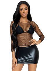 Топ Leg Avenue Long Sleeves T-Shirts Black One Size SO9104 фото