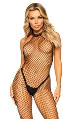 Бодистокинг Leg Avenue Racer neck bodystocking Black SO9157 фото