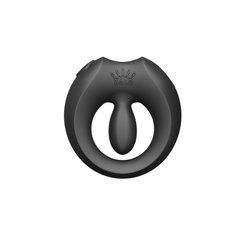 Ерекційне смарт-віброкільце Zalo Apis Obsidian Black, до 4 годин роботи, зарядний кейс SX2691 фото