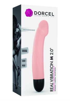 Вибратор Dorcel Real Vibration M Flesh 2.0, диам 3,7см, перезаряжаемый, для точки G SO3819 фото