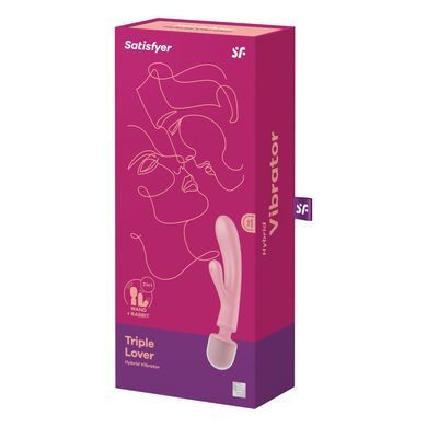 Вібратор-кролик з вібромасажером Satisfyer Triple Lover Pink, 3 мотори SO8790 фото