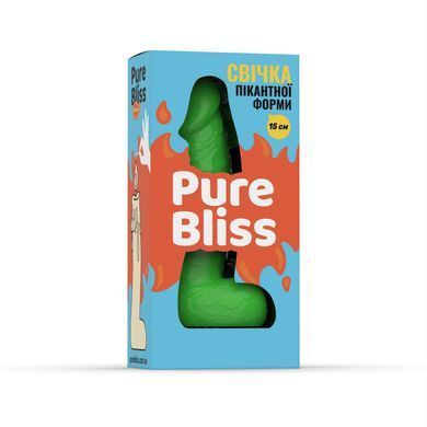Свічка у вигляді члена Pure Bliss MINI Green 15 см SX1648 фото