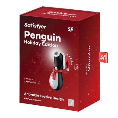 Вакуумный клиторальный стимулятор Satisfyer Penguin Holiday Edition, в шапочке и шарфе SO8777 фото