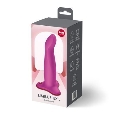 Фалоімітатор Fun Factory LIMBA FLEX L Magenta, гнучкий, з ефектом пам&rsquo;яті, підходить для точки G SX3672 фото
