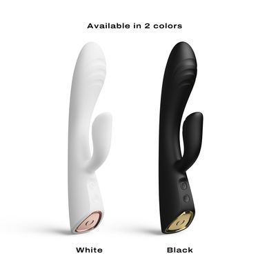Вібратор-кролик з підігрівом Dorcel FLEXI RABBIT WHITE, гнучкий стовбур SO6817 фото