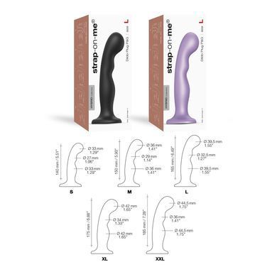Насадка для страпона Strap-On-Me Dildo Plug P&G Lilas Metallic S SO9001 фото