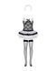 Эротический костюм горничной с юбкой Obsessive Housemaid 5 pcs costume S/M, black, топ, юбка, стринг SO7709 фото 3