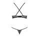 Комплект белья QUENTRIS BIKINI black L/XL - Passion Exclusive, стринги и полуоткрытый лиф PS26601 фото 6