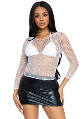 Топ Leg Avenue Long Sleeves T-Shirts White One Size SO9106 фото