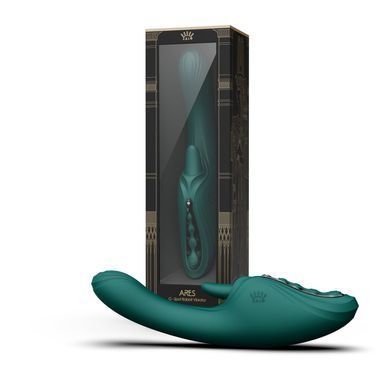 Смарт-вибратор Zalo Ares Turquoise Green, подогрев, 3 мотора, язычок для клитора, стимуляция точки G SX2693 фото