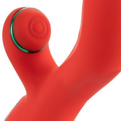 Вібратор-кролик з флогером LOCKINK SEVANDA Whip Vibrating Massage Wand - Red & Green SX0903 фото