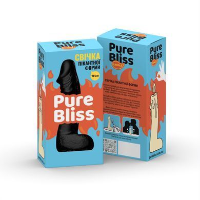 Свеча в виде члена Pure Bliss BIG Black 18 см SX1650 фото