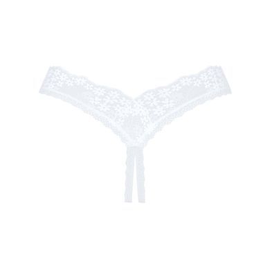Мереживні танга Obsessive Heavenlly crotchless thong XS/S, з доступом SO8188 фото