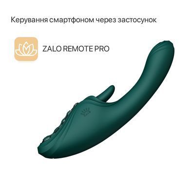 Смарт-вибратор Zalo Ares Turquoise Green, подогрев, 3 мотора, язычок для клитора, стимуляция точки G SX2693 фото