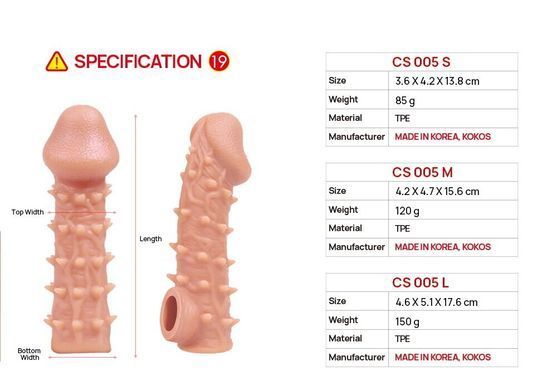 Насадка на член Kokos Cock Sleeve CS 005 M SX1459 фото
