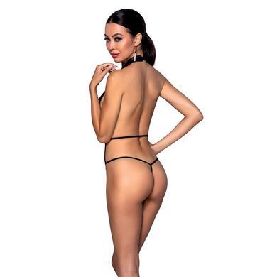 Боді-халтер з екошкіри Passion JANNIES BODY S/M black SO8443 фото