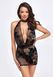 Платье Noir Handmade F313 Mythos, XL, black, прозрачное, мини, открытая спина, декор из стразов SX0318 фото 1