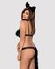 Еротичний костюм гепарду Obsessive Gepardina 3 pcs costume L/XL, чорний, хутряне оздоблення, монокін SO7277 фото 2