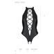 Боди из эко-кожи с имитацией шнуровки и открытым доступом Nancy Body black S/M - Passion SO5371 фото 5