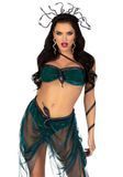 Еротичний костюм Медузи Горгони Leg Avenue Medusa Costume XS, топ, спідниця, нарукавники, прикраси SO9211 фото
