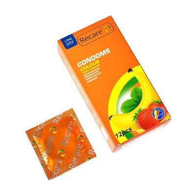 Презервативы Recare Color Fruit Flavour Condoms 12 шт, ароматы: мята, банан, клубника SX3323 фото