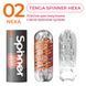 Мастурбатор Tenga Spinner 02 Hexa с упругой стимулирующей спиралью внутри, стандартная спираль SO2747 фото 4