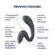Вагинально-клиторальный вибратор Satisfyer G for Goddess 3 Dark Grey, 2 мотора SX3832 фото 5