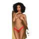 Трусики-тонг Penthouse Dangerous Darling L/XL Red, кружево, высокая посадка, вырез спереди, бантик SO6494 фото 1