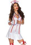 Еротичний костюм медсестри Leg Avenue Head Nurse XL, сукня, аксесуар на голову, стетоскоп SO9109 фото