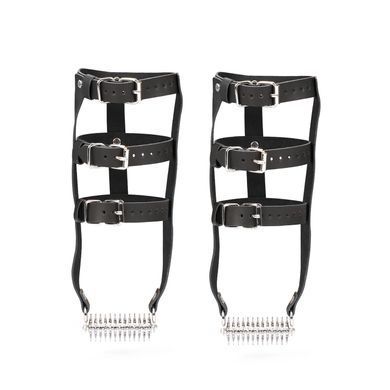 Кожаная портупея для голеностопа со шпорами Liebe Seele Leather High Heel Ankle Harness Silver SX4848 фото