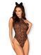 Еротичний костюм леопарда Obsessive Leocatia teddy L/XL, боді, обруч з вушками SO7713 фото 1