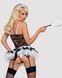 Эротический костюм горничной с юбкой Obsessive Housemaid 5 pcs costume L/XL, черно-белый, топ с подв SO7279 фото 2