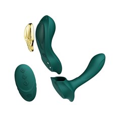 Смарт-вібратор у трусики Zalo - AYA Turquoise Green, насадка та пульт ДК