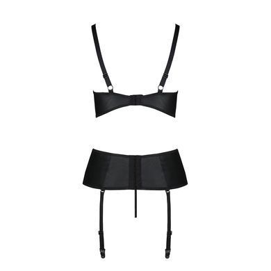 Корсет с открытой грудью Passion JANNIES CORSET S/M black, стринги в наборе SO8446 фото