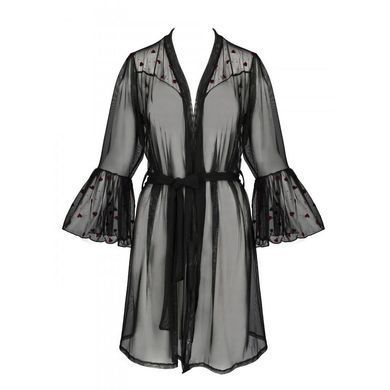 Повітряний пеньюар Passion LOVELIA PEIGNOIR L/XL, black SO4771 фото