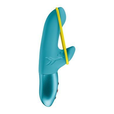 Мини вибратор-кролик со стимулирующей лентой Fun Factory AMORINO Aquamarine, лента съемная SX4303 фото