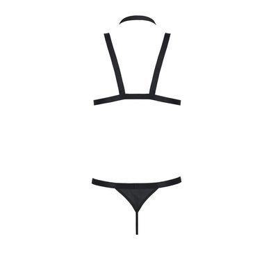 Комплект чоловічої білизни зі стреп Passion 039 SET ANDREW XXL/XXXL Black, стринги, шлейки SO7590 фото