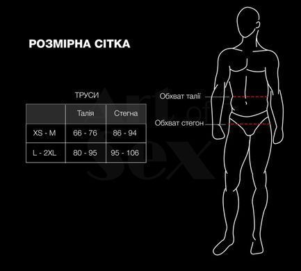 Мужские трусики из сетки Art of Sex - Demir, цвет черный, размер XS-M SX3878 фото