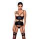 Корсет с открытой грудью Passion JANNIES CORSET S/M black, стринги в наборе SO8446 фото 1