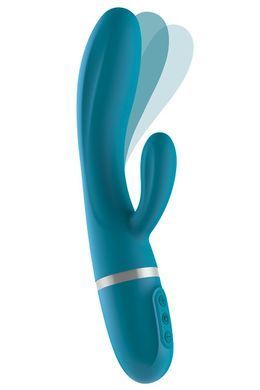 Вибратор-кролик Liebe Bend It Plus Ocean Blue, гибкий, 2 мотора, 10 режимов SX1587 фото
