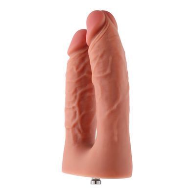 Двойной фаллоимитатор для секс-машин Hismith Silicone Double Penetrator Dildo, система KlicLok SX4008 фото