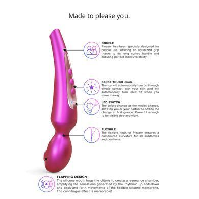 Стимулятор для клітора Love To Love Pleaser Iridescent Berry, ефект постукування, 5 режимів SX3208 фото